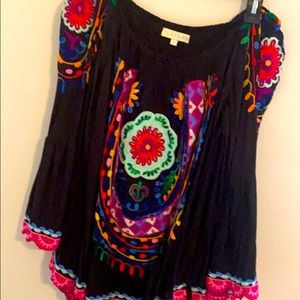 Colorful Off-the-Shoulder Top